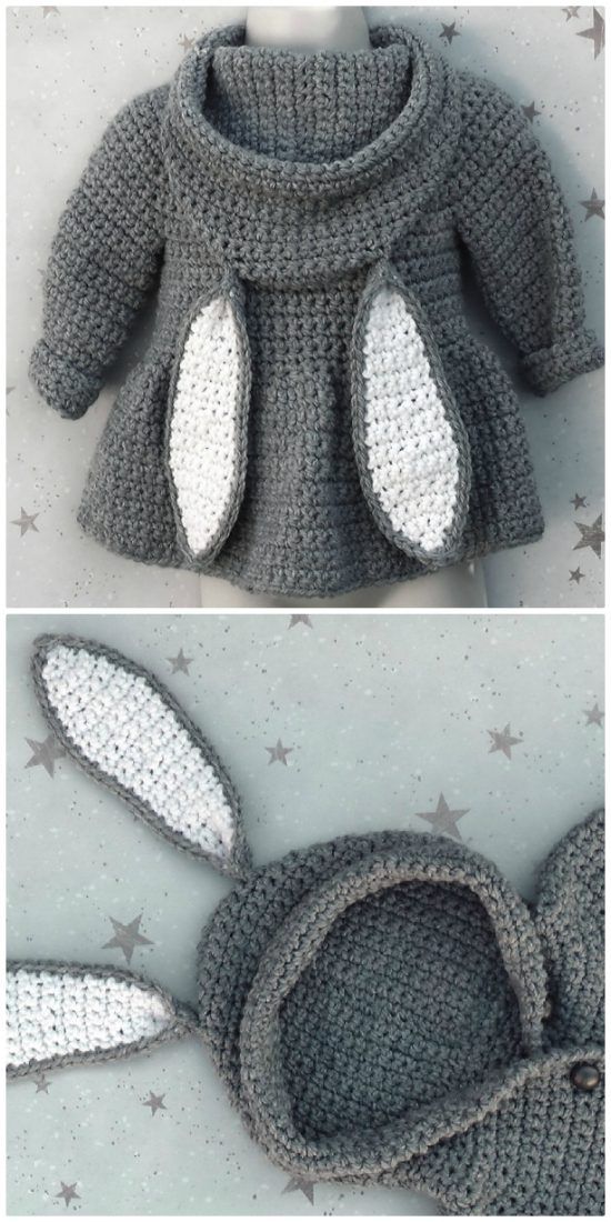 crochet bunny ears jacket ideas 1