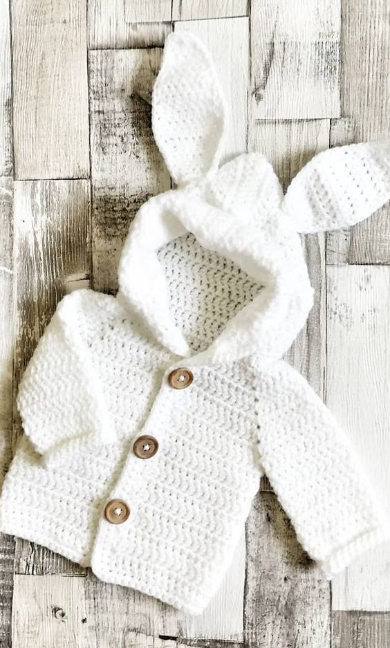 crochet bunny ears jacket ideas 2