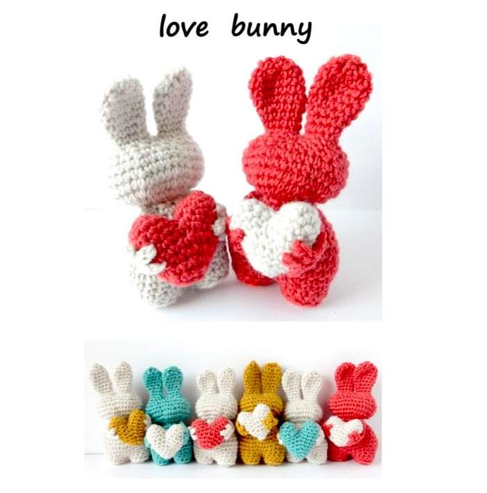 crochet bunny with heart tutorial