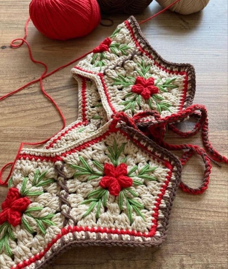 crochet butterfly boleros