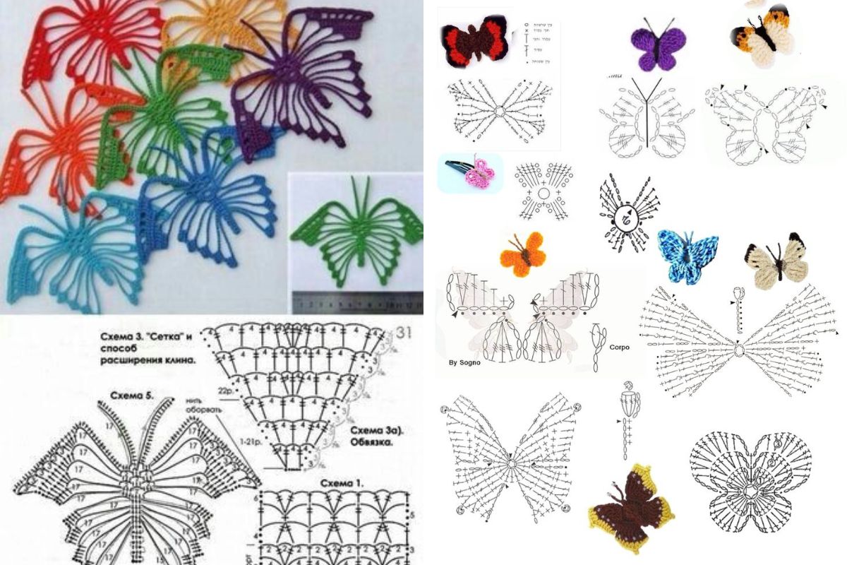 crochet butterfly ideas with graphics 10