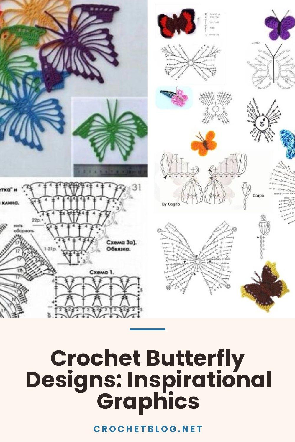 Crochet Butterfly Designs: Inspirational Graphics