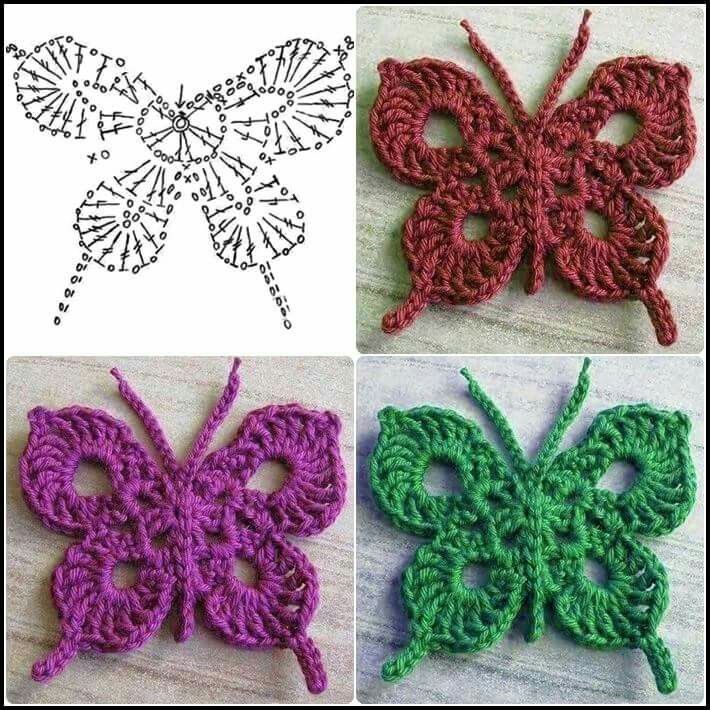 crochet butterfly ideas with graphics 4