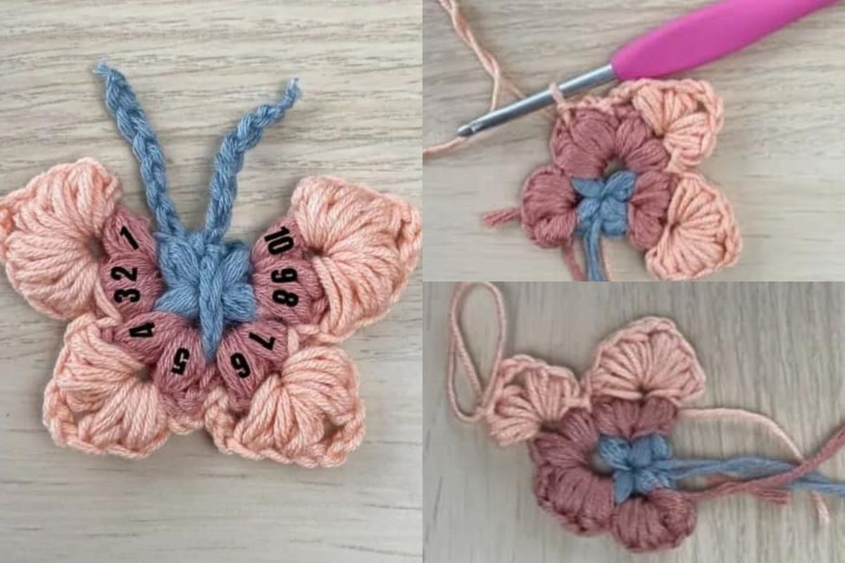 crochet butterfly step by step 10