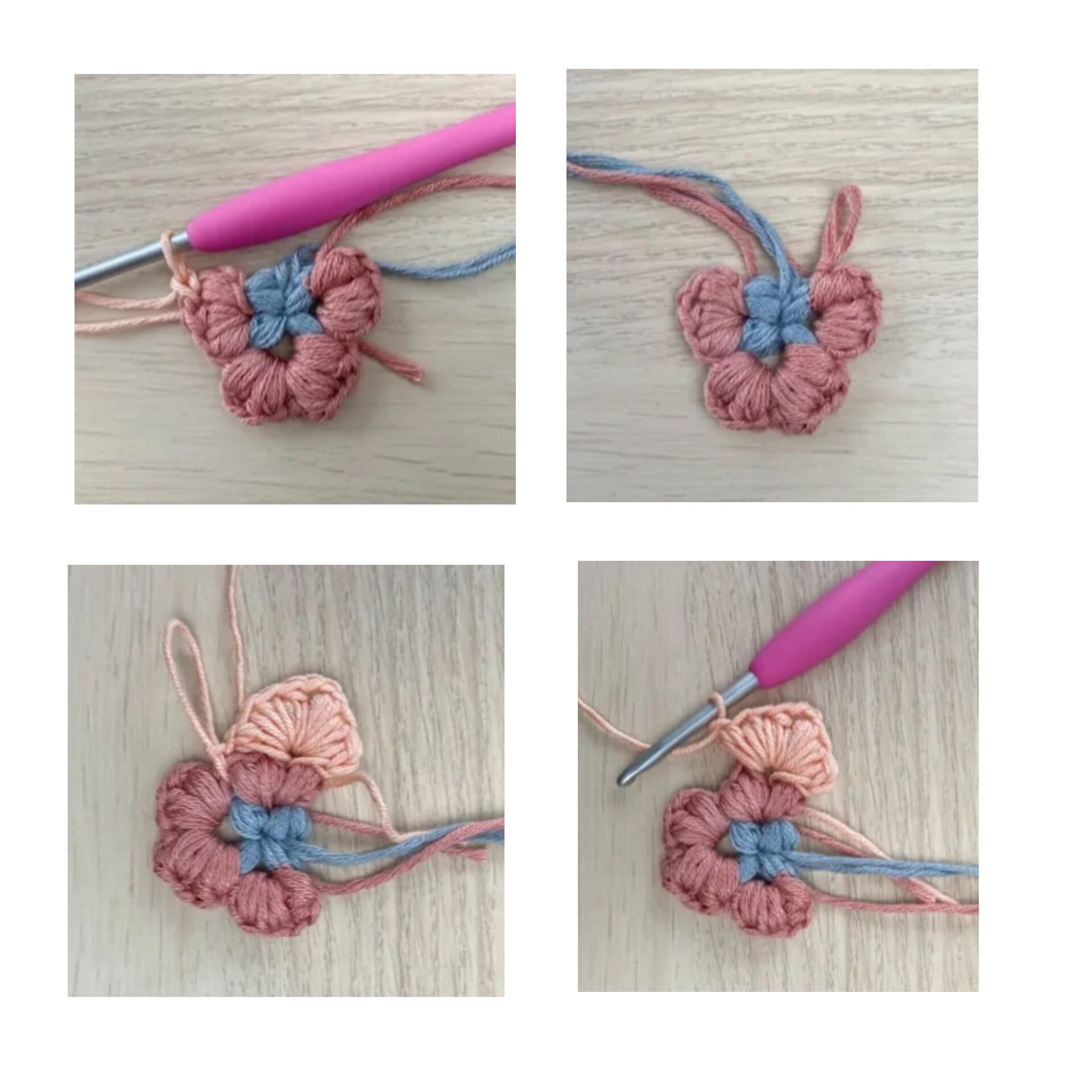 crochet butterfly step by step 2