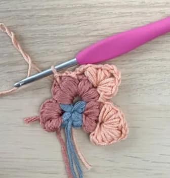 crochet butterfly step by step 5