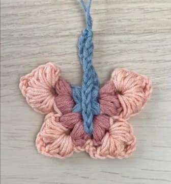 crochet butterfly step by step 7