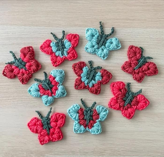 crochet butterfly step by step 9