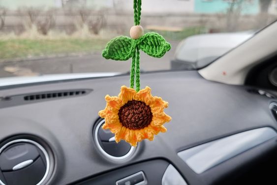 crochet car freshener 2