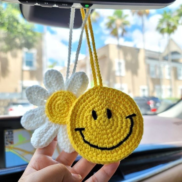 crochet car freshener 6