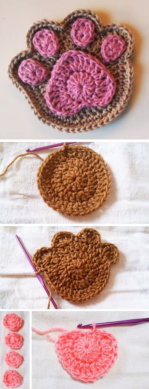 crochet cat paw ideas and tutorials 1
