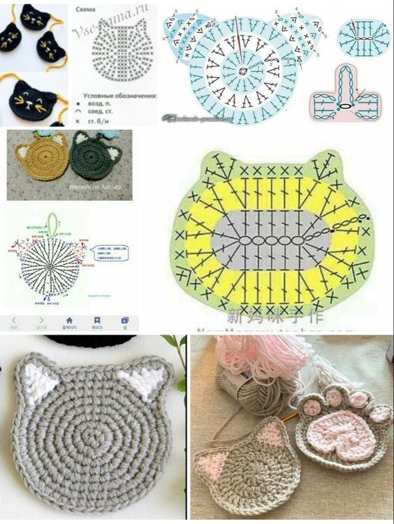 crochet cat paw ideas and tutorials 4