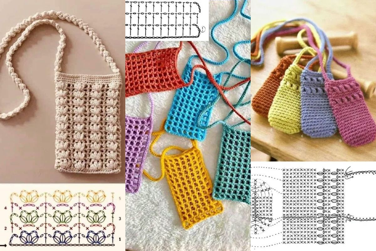 crochet cell phone bag 10