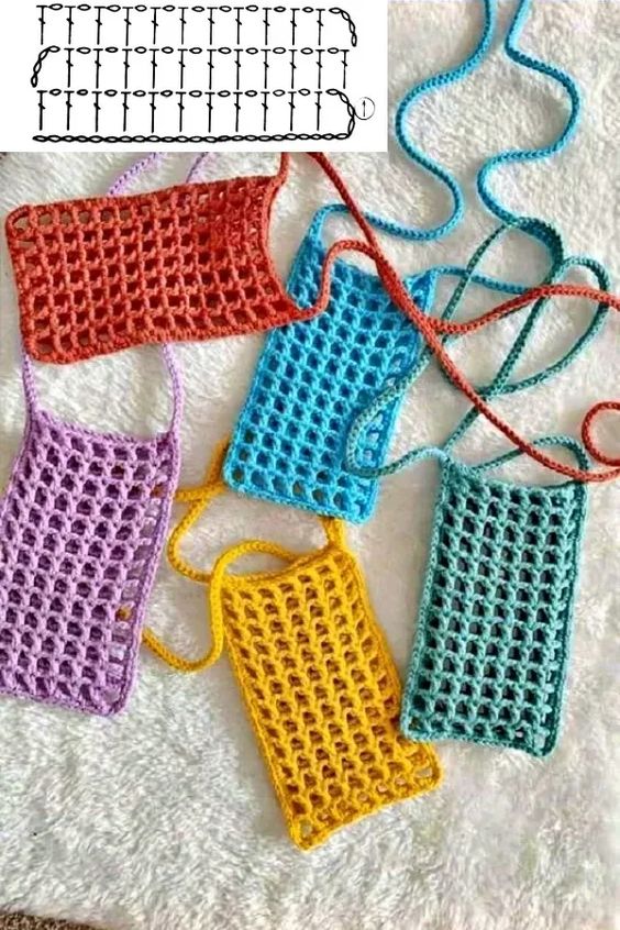 crochet cell phone bag 3