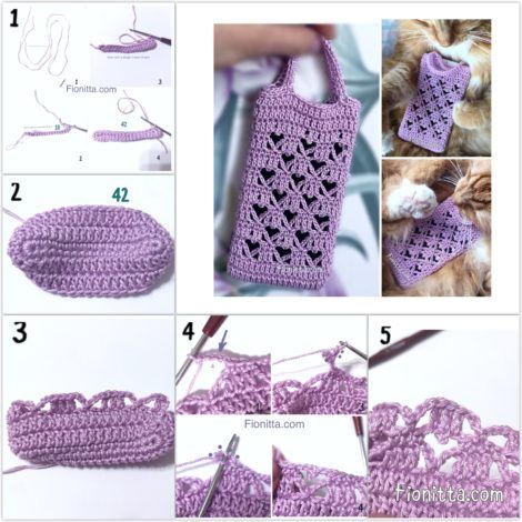 crochet cell phone bag 4