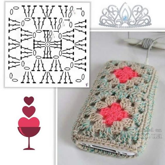 crochet cell phone bag 7