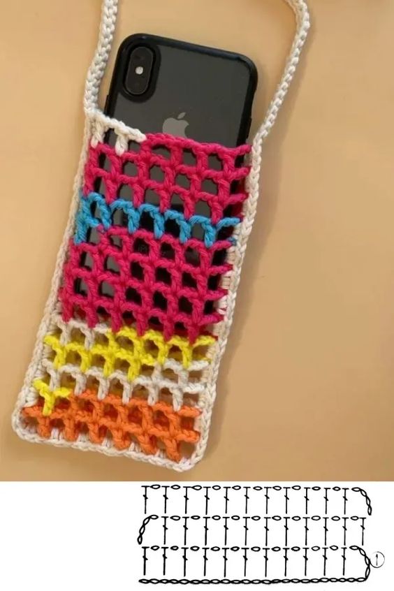 crochet cell phone bag 8