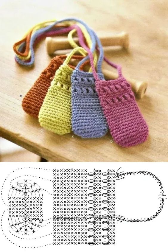 crochet cell phone bag