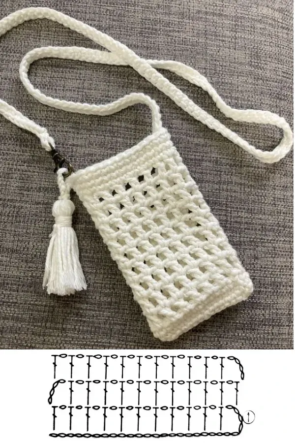 crochet cell phone bag