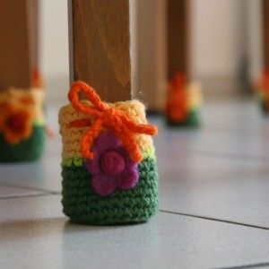 crochet chair and table foot protector 2