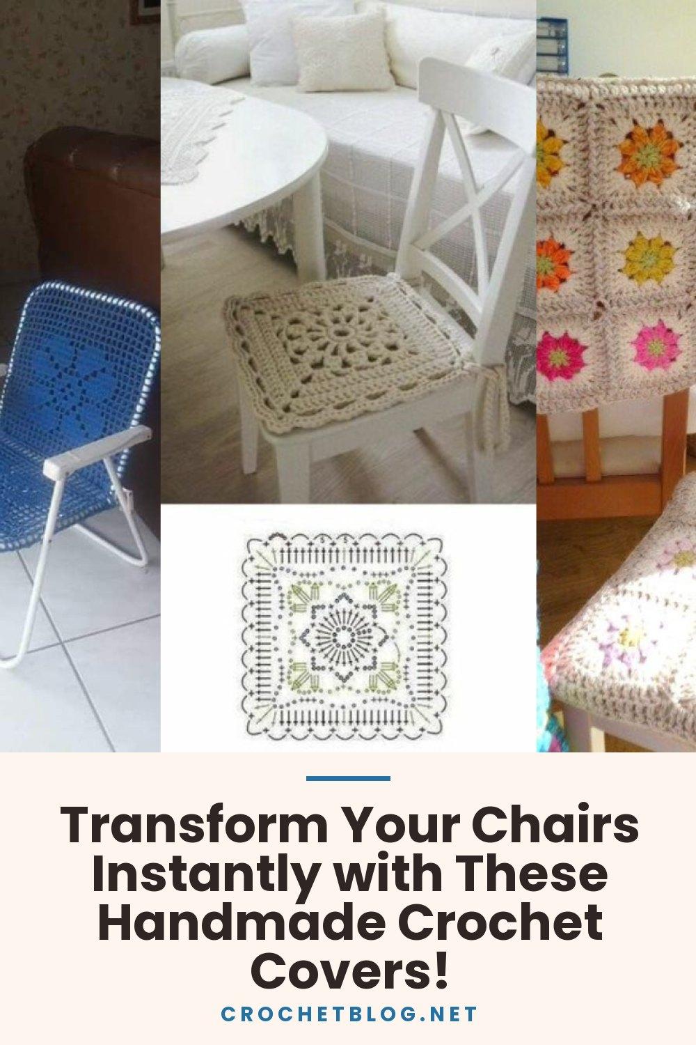 Transform Your Chairs Instantly with These Handmade Crochet Covers!