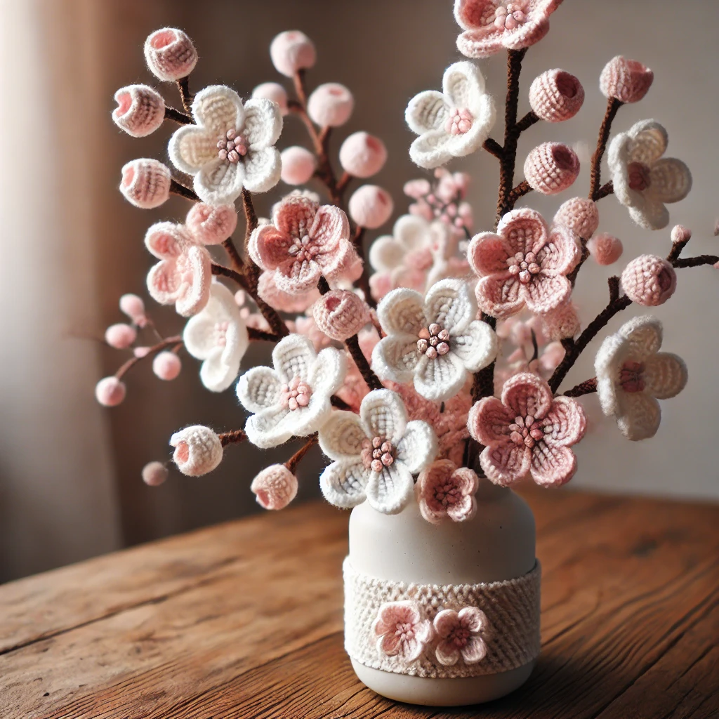 crochet cherry blossom tutorial and ideas 1