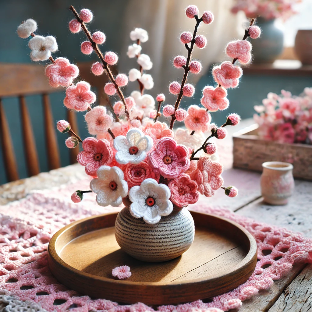 crochet cherry blossom tutorial and ideas 3