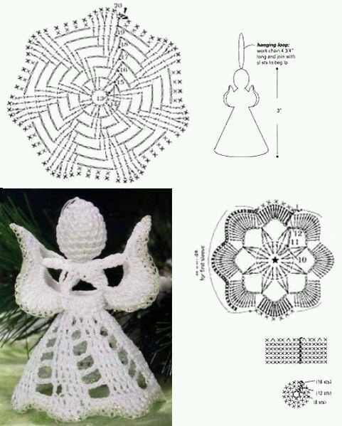 crochet christmas angel graphics 3