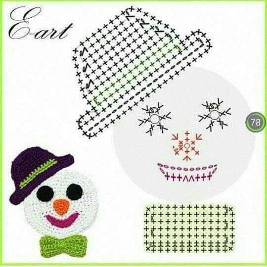 crochet christmas appliques with graphic 1