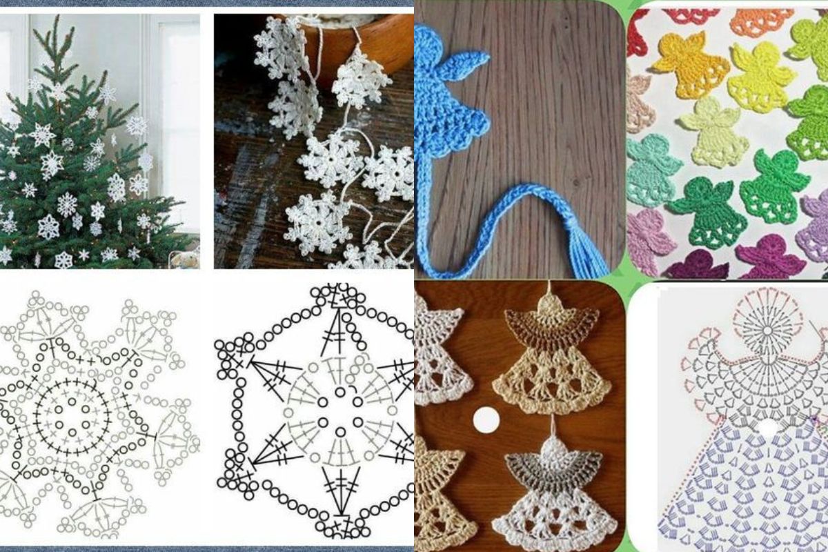 crochet christmas appliques with graphic 11