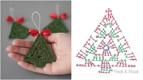 crochet christmas appliques with graphic 2