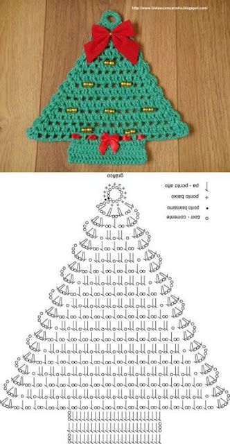 crochet christmas appliques with graphic 3