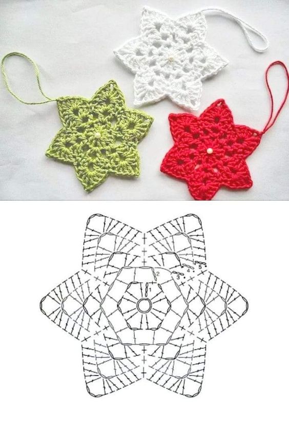 crochet christmas appliques with graphic 5