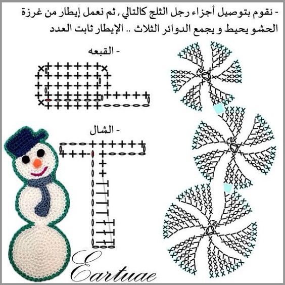 crochet christmas appliques with graphic 7