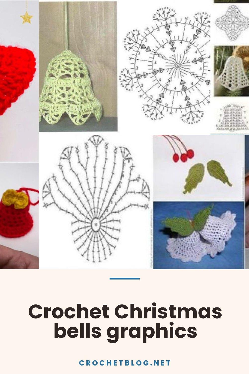 Crochet Christmas bells graphics