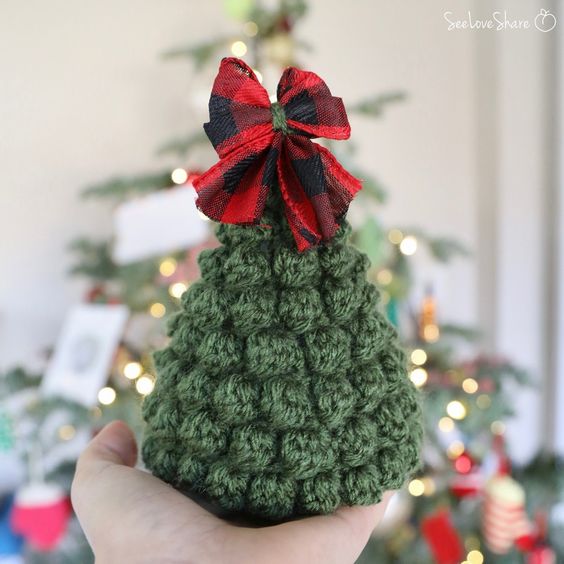 crochet christmas bobble tree 7