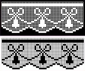 crochet christmas border graphics 2
