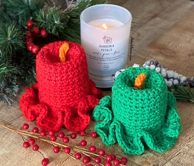 crochet christmas candle amigurumi 2