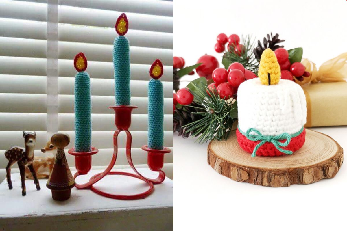 crochet christmas candle amigurumi 6