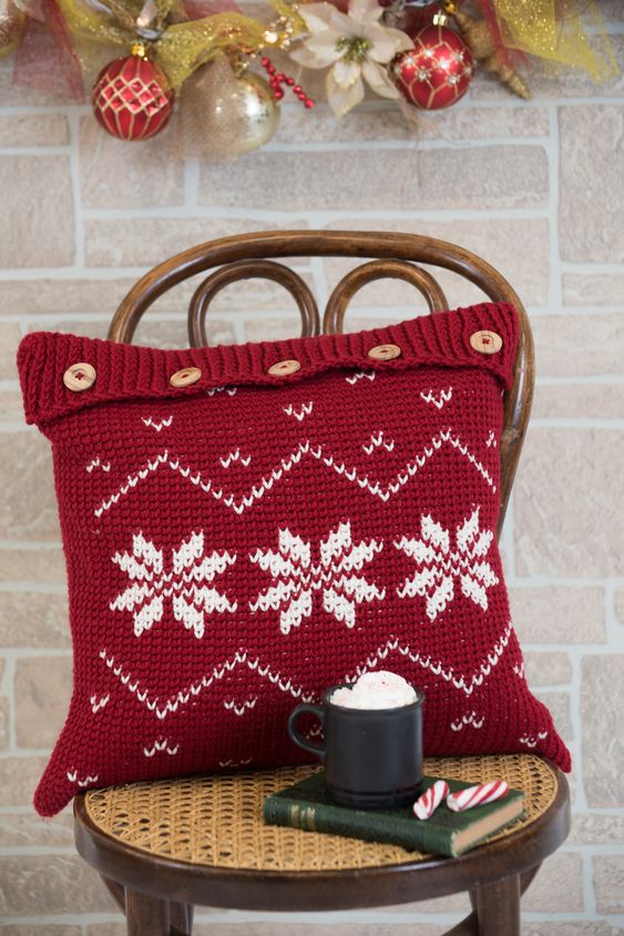 crochet christmas cushion ideas 10