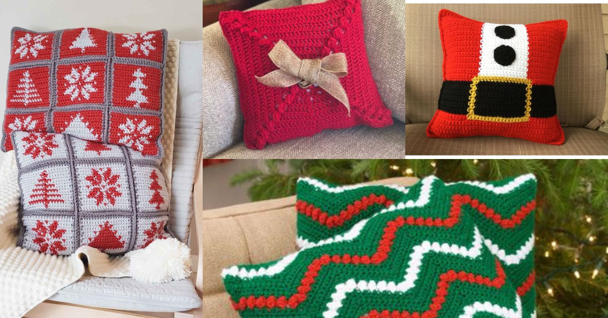 crochet christmas cushion ideas