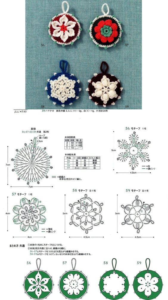 crochet christmas earring ideas 3