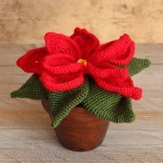 crochet christmas flowers tutorial 1