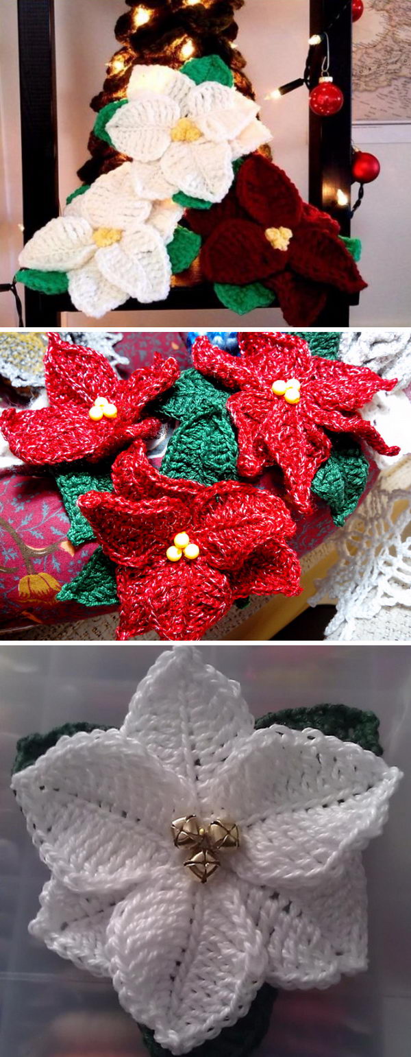 crochet christmas flowers tutorial 11