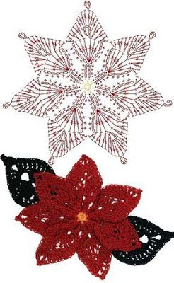 crochet christmas flowers tutorial 8