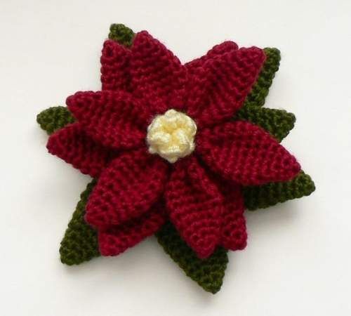 crochet christmas flowers tutorial 9