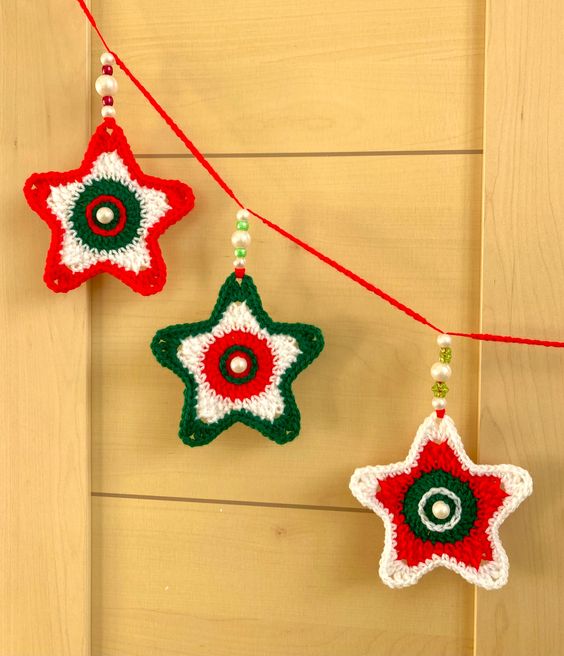 crochet christmas garland 8