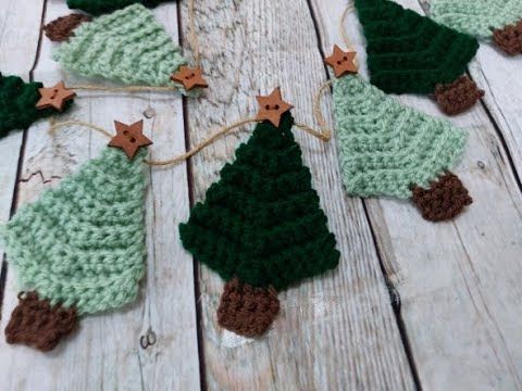 crochet christmas garland