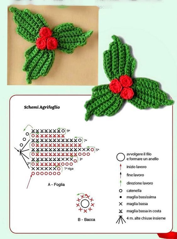 crochet christmas hair clips ideas 8