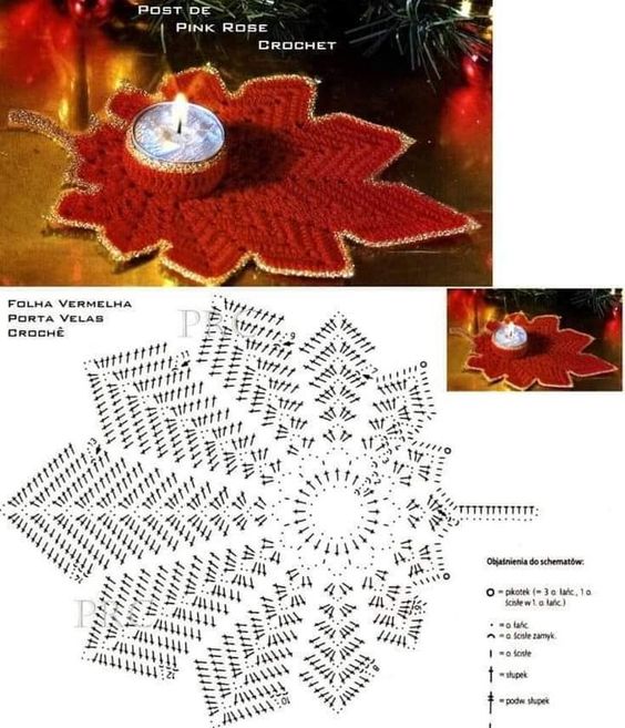 crochet christmas leaves graphics 4